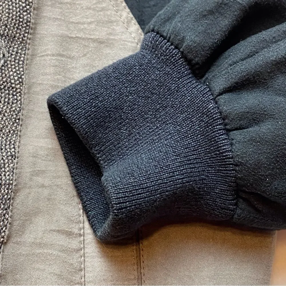 St Croix Knits Black and Tan Microfiber Polyester Jacket Size Large